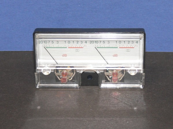 6814 Sound Rec Stereo doppel Level VU Meter Aussteuerungsanzeige