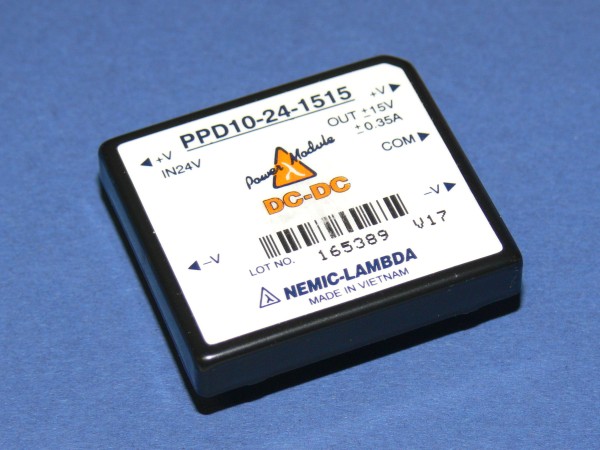TDK Lambda PPD10-24-1515 DC/DC Wandler / Converter In: 24V Out: +/-15V 350mA