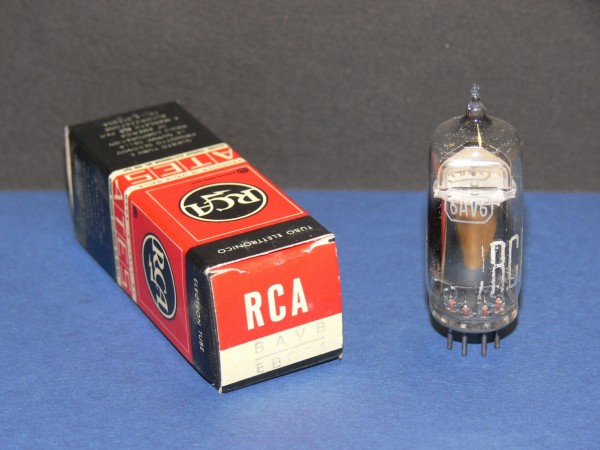 RCA 6AV6 Zweifach Diode / Triode Röhre Tube wie EBC91 neu in OVP