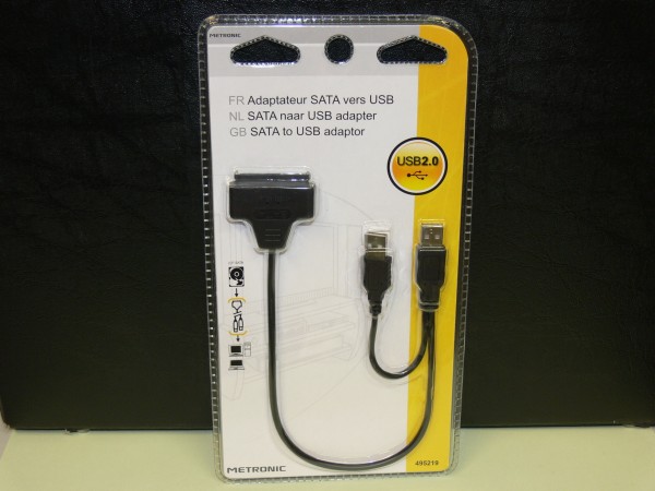 METRONIC 495219 SATA zu USB Adapter für 2,5" Festplatten Datenadapterb Konverter
